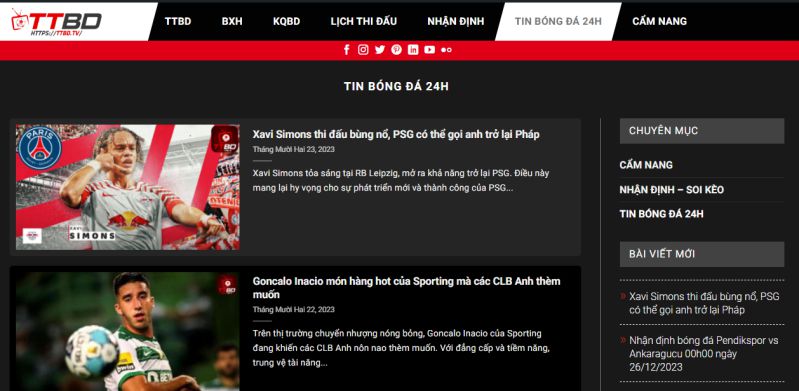 TTBD TV- WEBSITE PHÁT SÓNG TRỰC TIẾP BÓNG ĐÁ CHẤT LƯỢNG 4K (1)